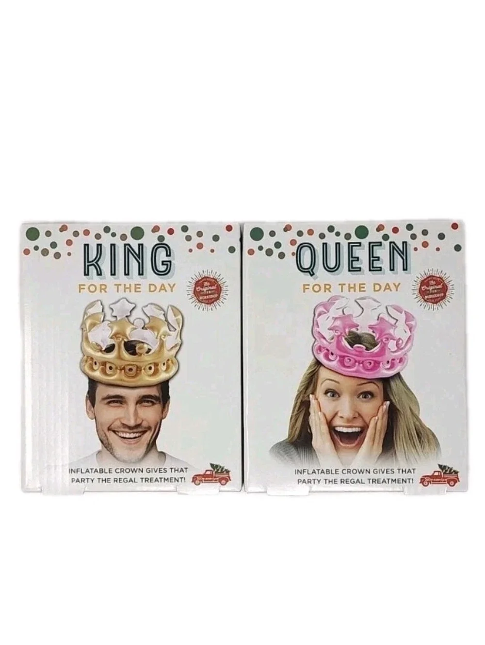 NEW King and Queen Inflatable Party Hat Crowns Wedding Bridal Shower Birthday